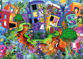 Ravensburger Lady Bug Lane 1000-piece puzzle for adults and families to enjoy together.