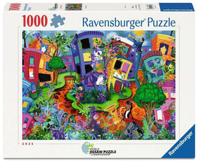 Ravensburger Lady Bug Lane puzzle box cover inviting family garden whimsy and challenge.