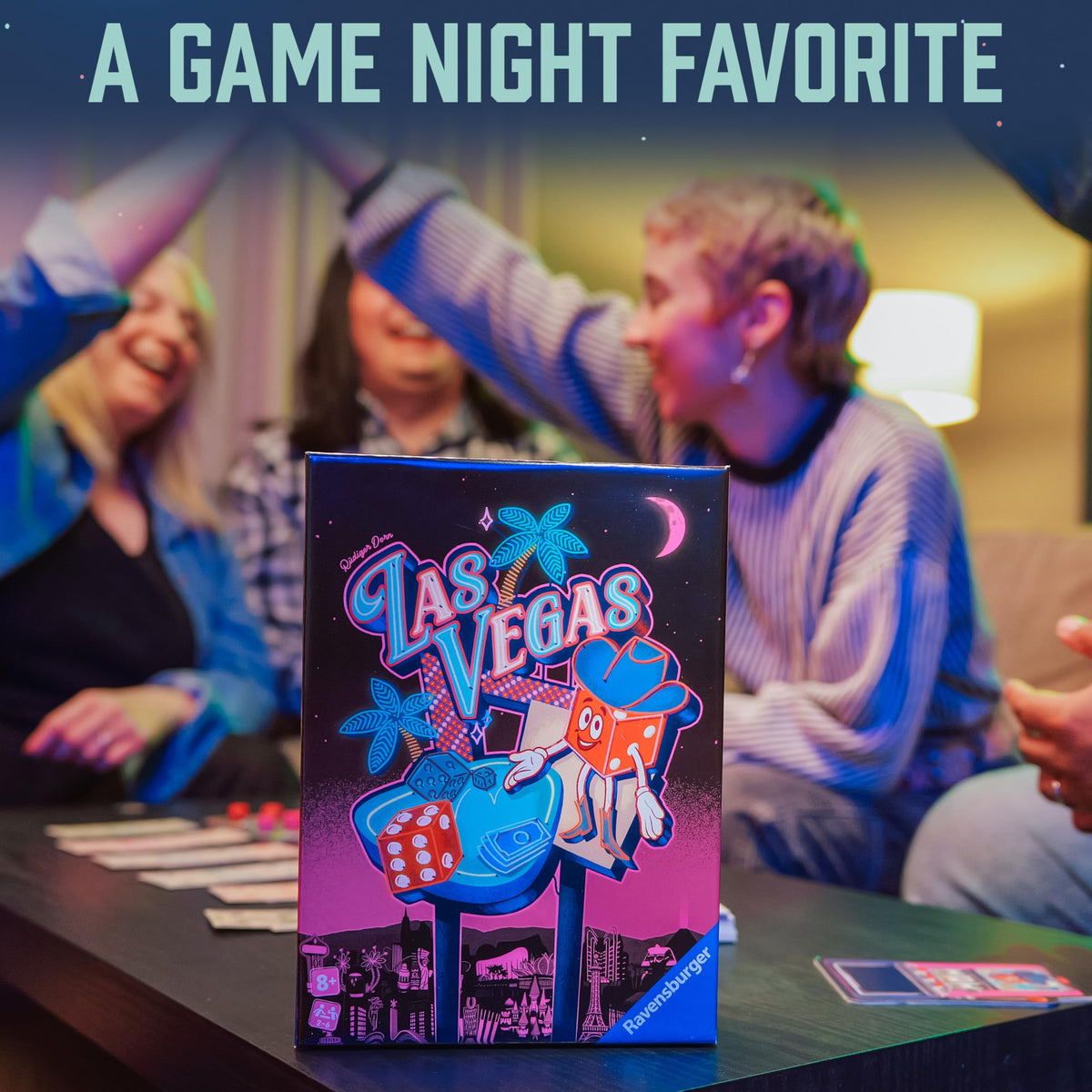 Ravensburger Las Vegas board game starting player card for smooth round begin.