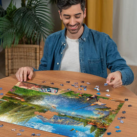 Ravensburger Life at the Lake forest edge, crisp imagery for mindful breaks