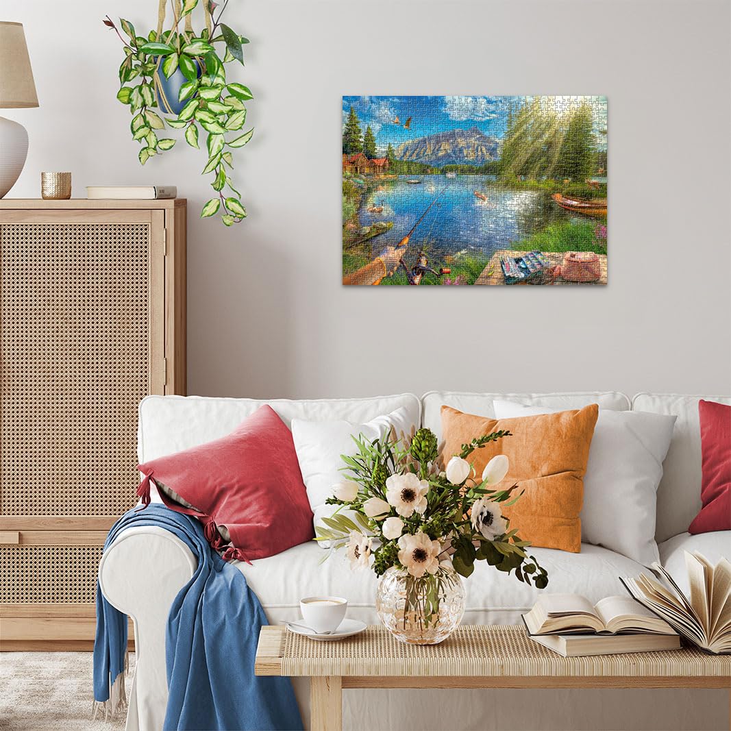 Ravensburger Life at the Lake lake scene panorama, ideal for framing as a keepsake
