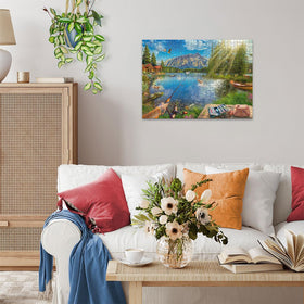 Ravensburger Life at the Lake lake scene panorama, ideal for framing as a keepsake