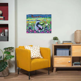 Ravensburger Linen finish close-up reducing glare for comfortable viewing