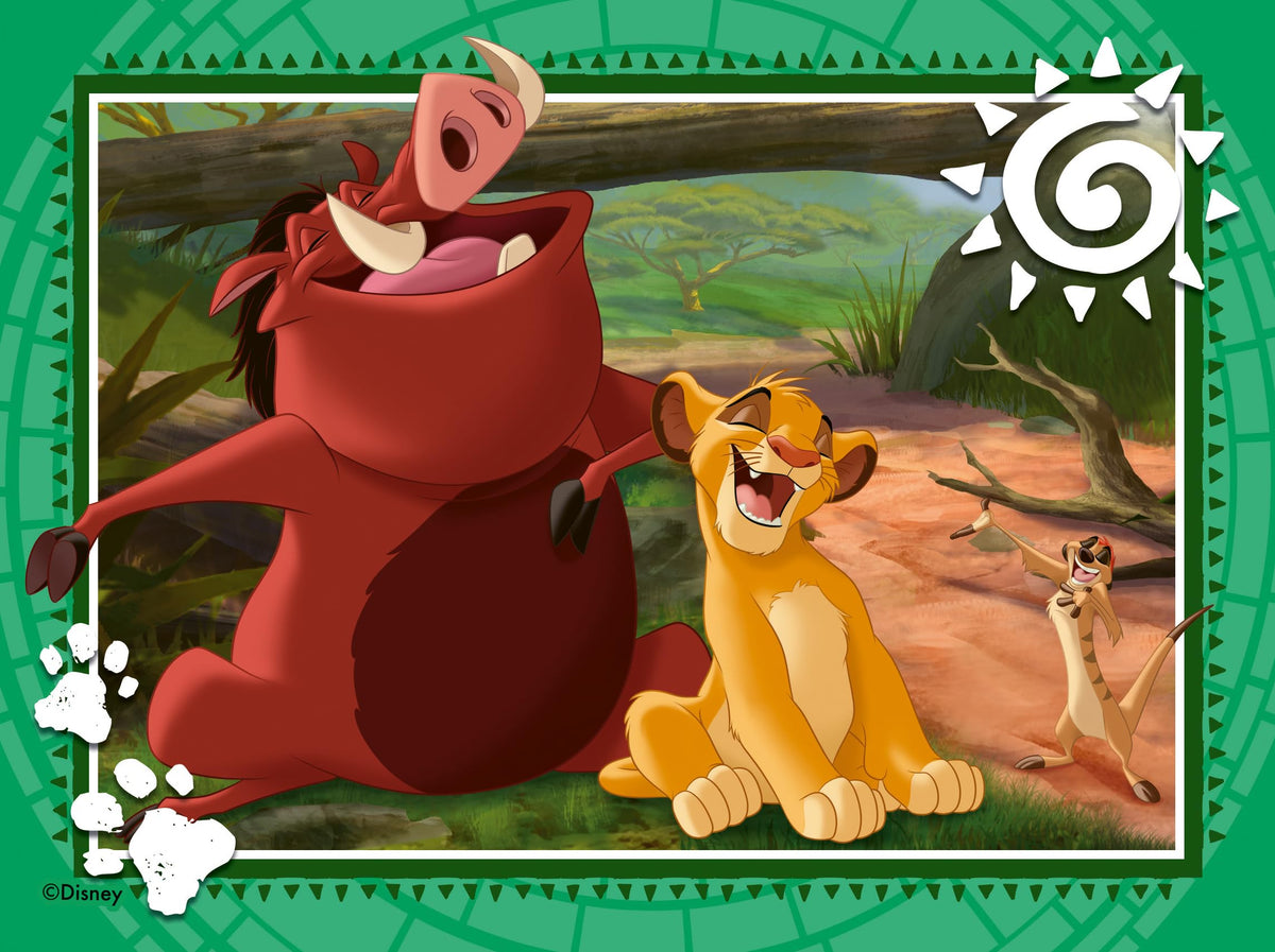 Ravensburger Lion King puzzle assembly pieces highlighting easy handling