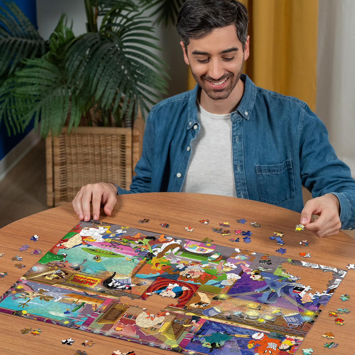 Ravensburger Looney Tunes Studio puzzle presented as a thoughtful gift idea for puzzle lovers.