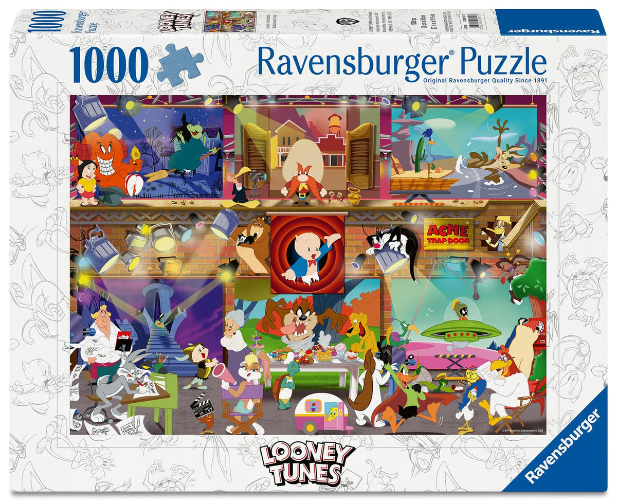 Ravensburger Looney Tunes Studio puzzle with premium board for durable builds.