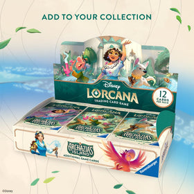 Ravensburger Lorcana Archazia's Island card arrangement illustrating diverse rarities