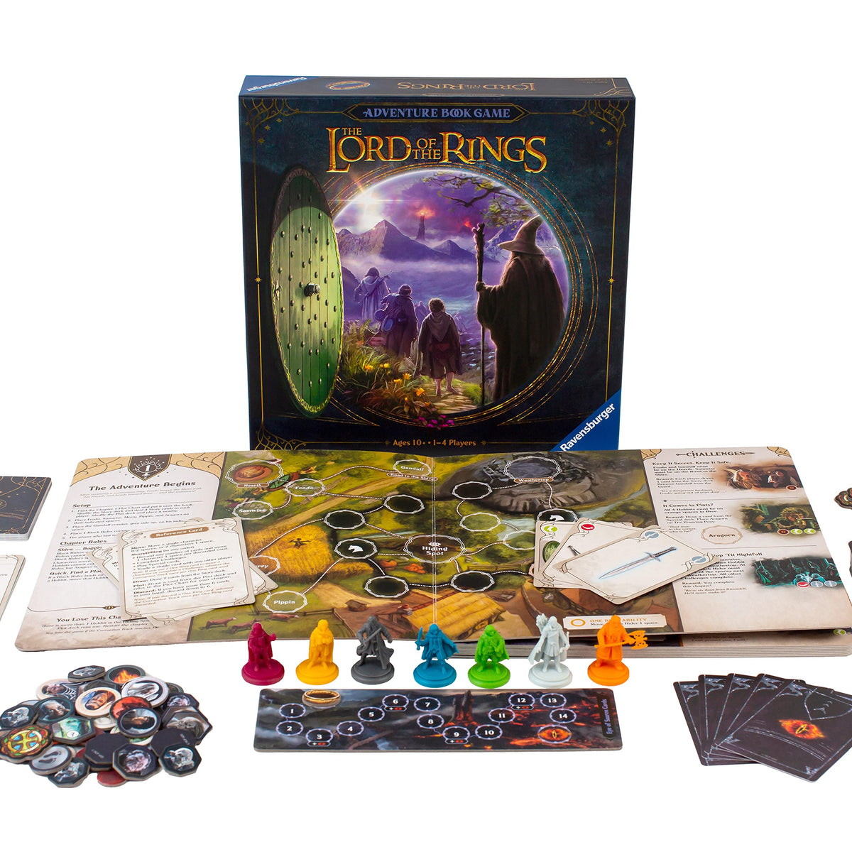 Ravensburger Lord of the Rings Adventure Book Game board scene for immersive cooperative play