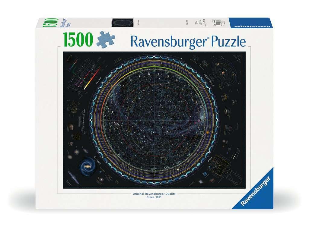 Ravensburger Map of the Universe reveals galaxies for mindful exploration.