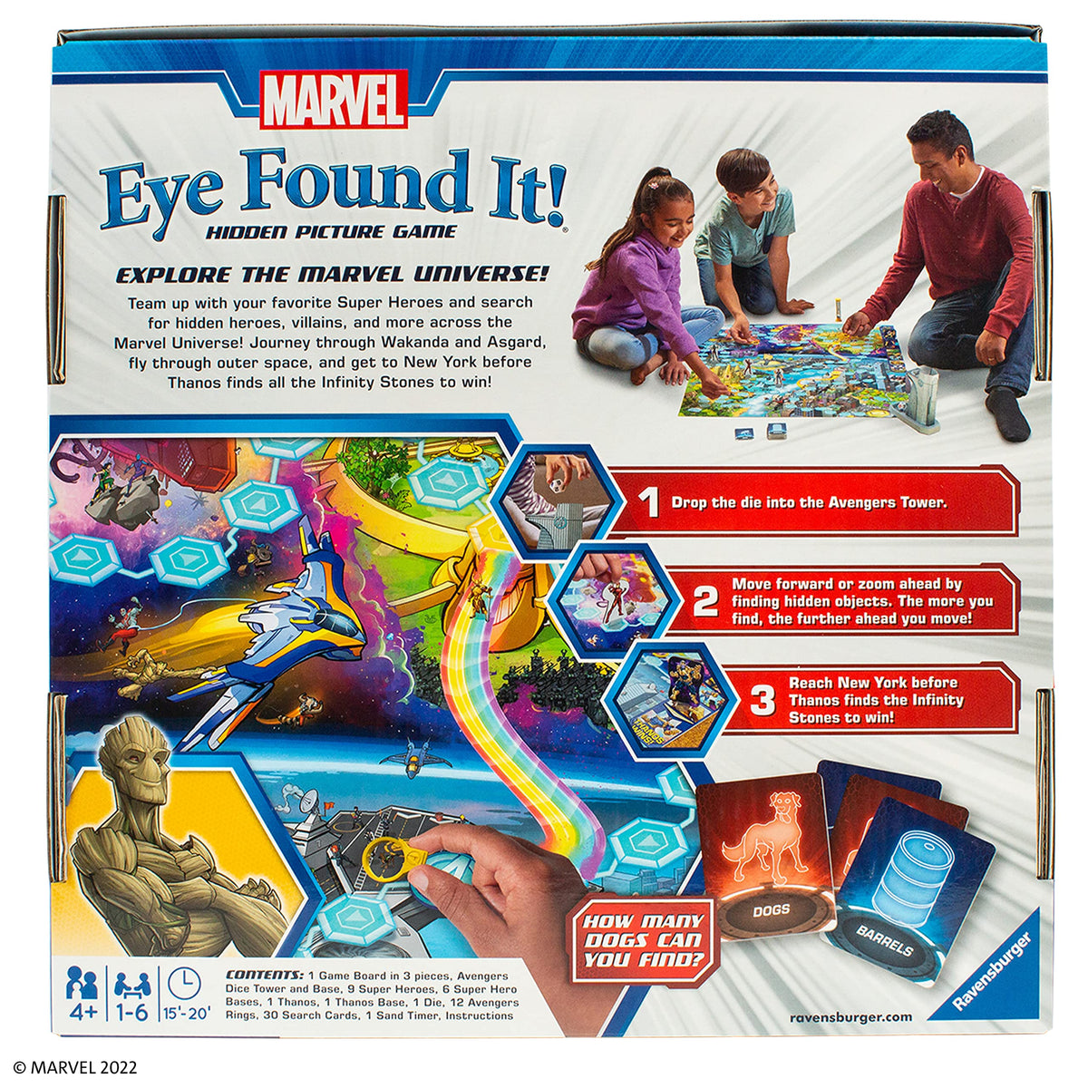 Ravensburger Marvel Eye Found It board game original artwork Marvel locations enhances ambience