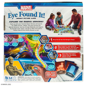 Ravensburger Marvel Eye Found It board game original artwork Marvel locations enhances ambience