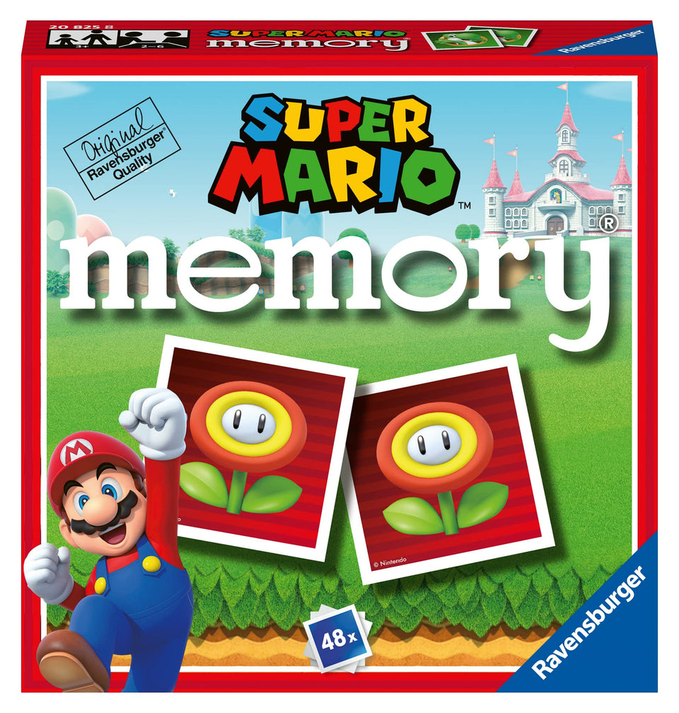 Ravensburger Memory Super Mario Italian version with 48 cards for family memory play