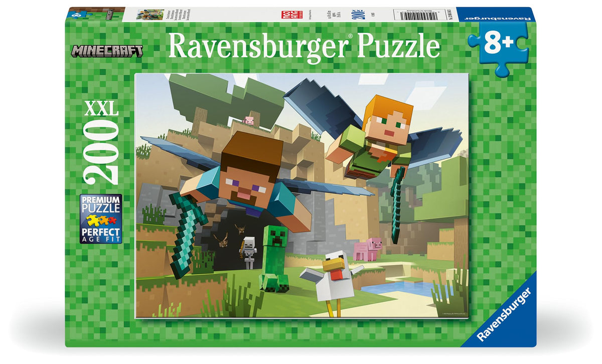 Ravensburger Minecraft Adventures 200-piece puzzle with characters for imaginative play.