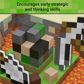 Ravensburger Minecraft Builders Biomes Junior animals encounter card visuals spark planning.