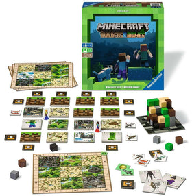 64 resource cubes included for resource gathering in Ravensburger Minecraft Builders & Biomes.