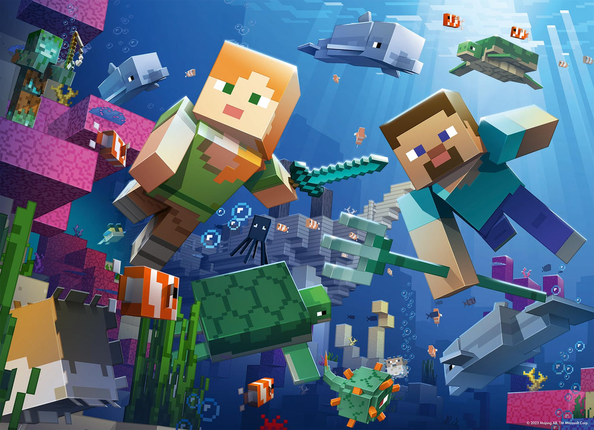 Ravensburger Minecraft monument epic scene; grand panoramas appeal to puzzlers.
