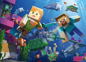 Ravensburger Minecraft monument epic scene; grand panoramas appeal to puzzlers.