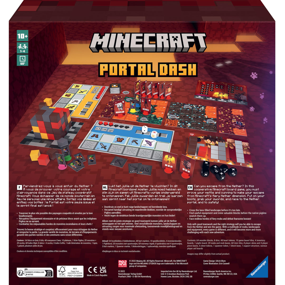 Ravensburger Minecraft Portal Dash boss figure, climactic showdown to finish the portal.