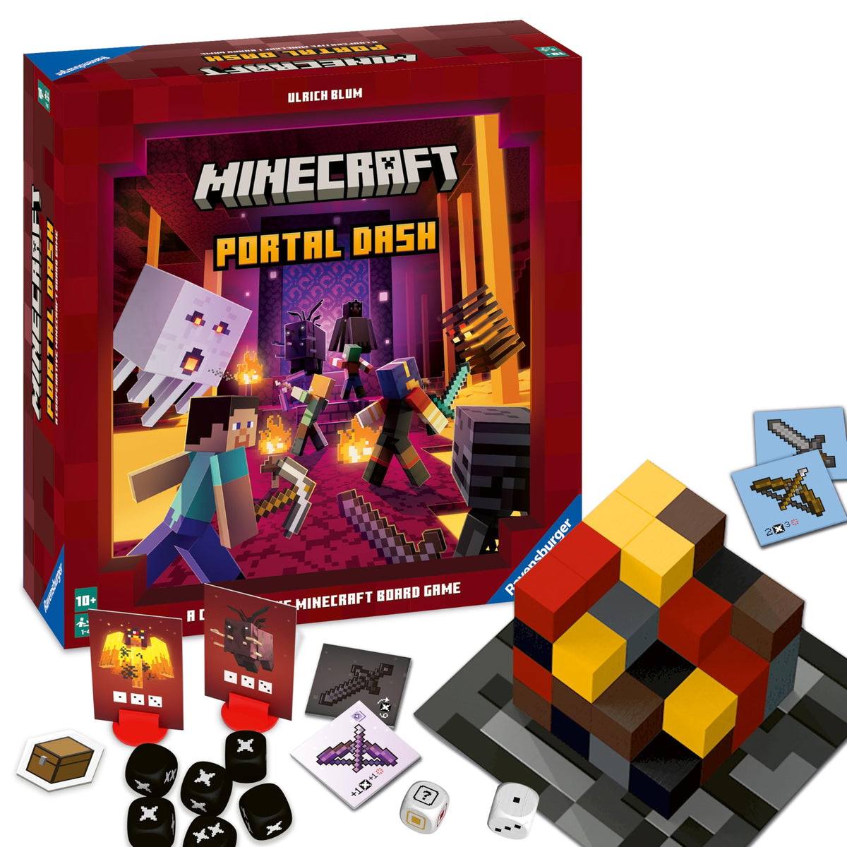 Ravensburger Minecraft Portal Dash game board, ideal for family game night.