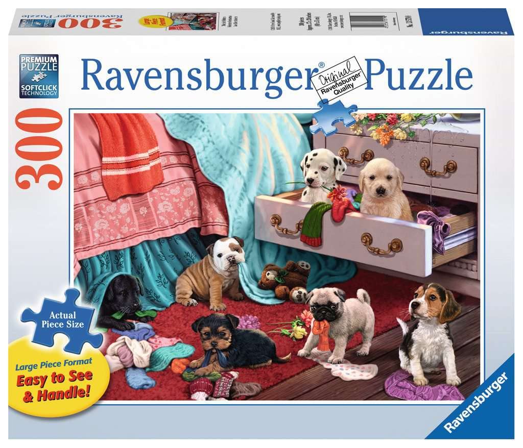 Ravensburger Mischief Makers puzzle with premium components for a smooth, nearly dust-free image.