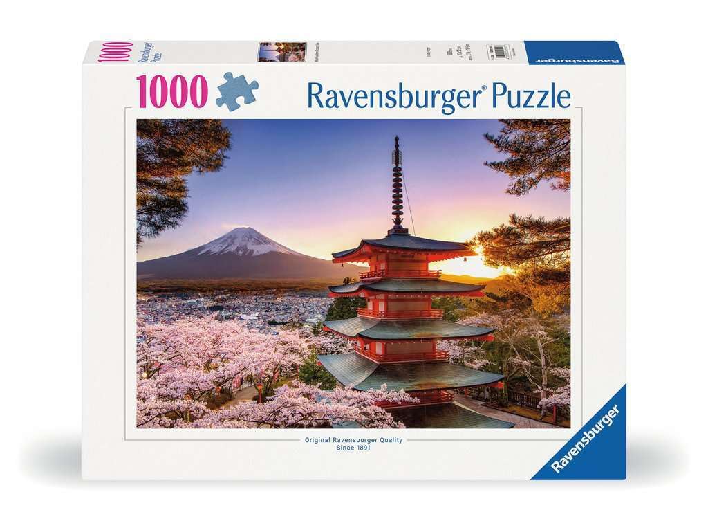 Ravensburger Mount Fuji cherry blossoms puzzle – vivid spring scene for calm focus