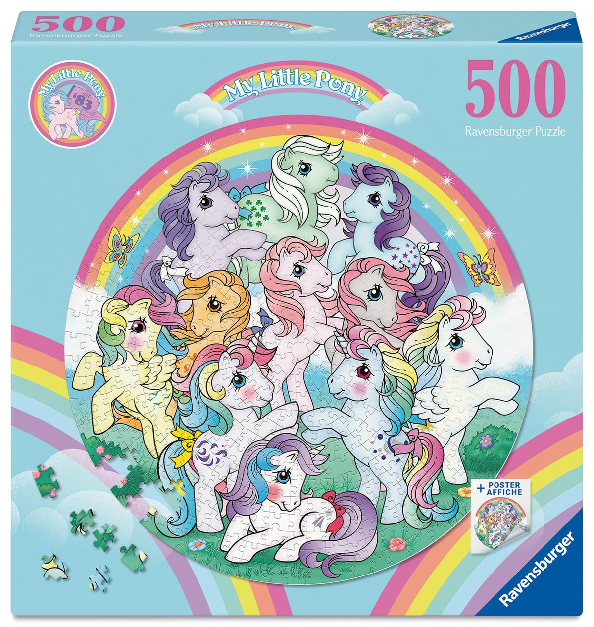 Ravensburger My Little Pony round puzzle: colorful scene promotes relaxing focus and mindful breaks