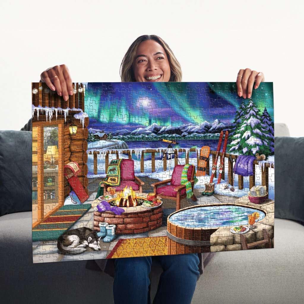 Ravensburger Northern Lights puzzle uses extra-thick cardboard for durable, satisfying pieces.