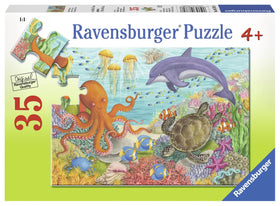 Ravensburger Ocean Friends unique pieces close-up highlighting distinct shapes