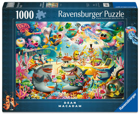 Ravensburger Ocean Lounge detailed artwork, ideal for solo or group puzzling.