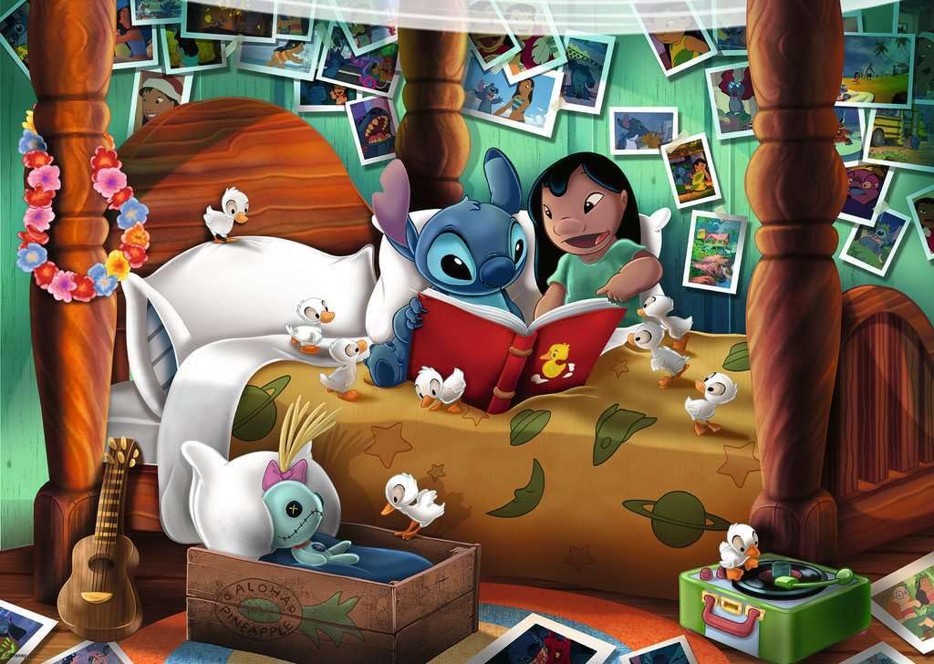 Ohana means family scene offers a colorful puzzle experience for puzzle lovers