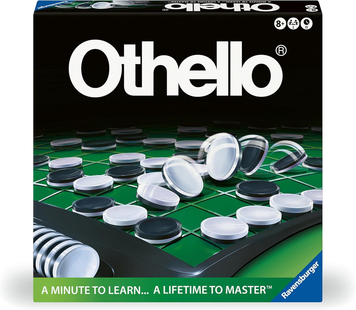 Ravensburger Othello easy-to-learn rules shown during a friendly match.