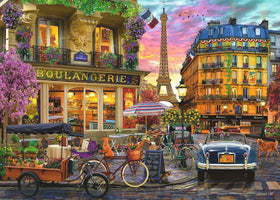 Ravensburger Paris at Dawn sunrise streetscape for calm, screen-free evenings.