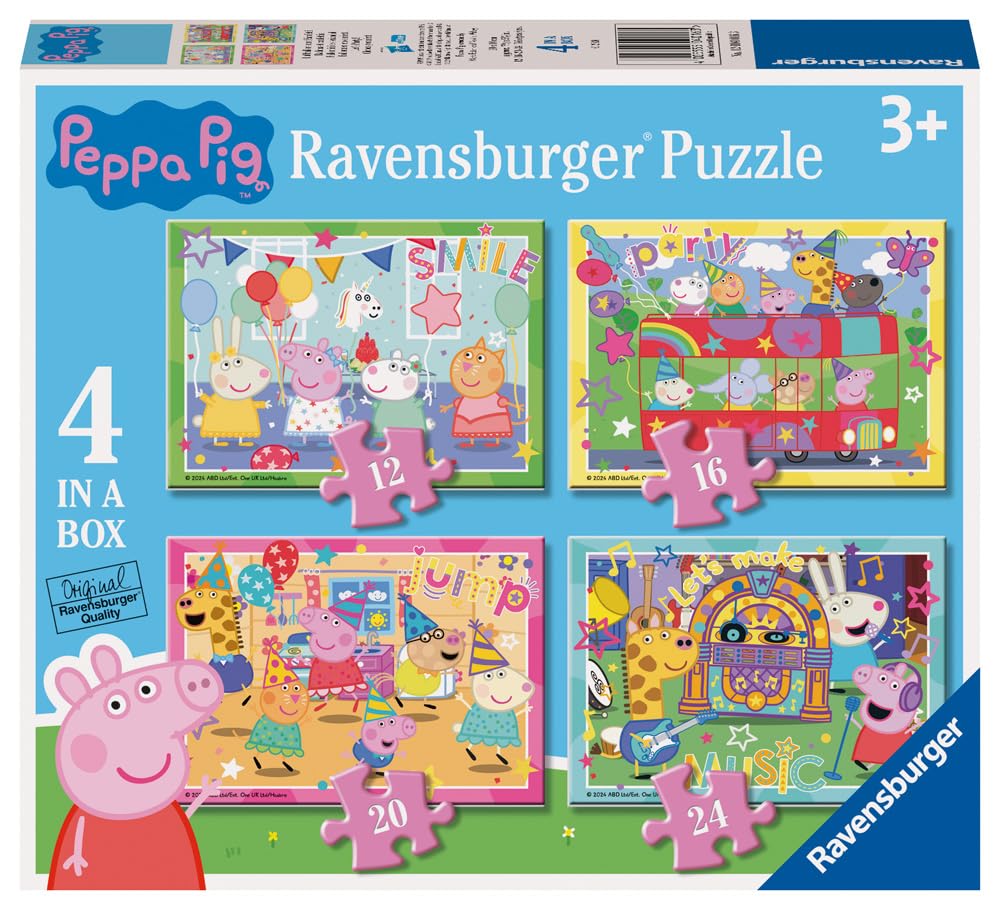 Ravensburger Peppa Pig puzzle pack 4x72 pieces promotes screen-free play for kids