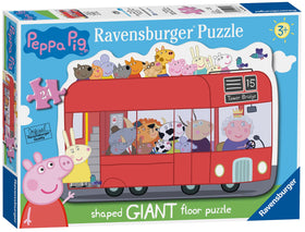 Ravensburger Peppa Pig Tower Bridge scene image encourages calm, focused puzzle time after school.