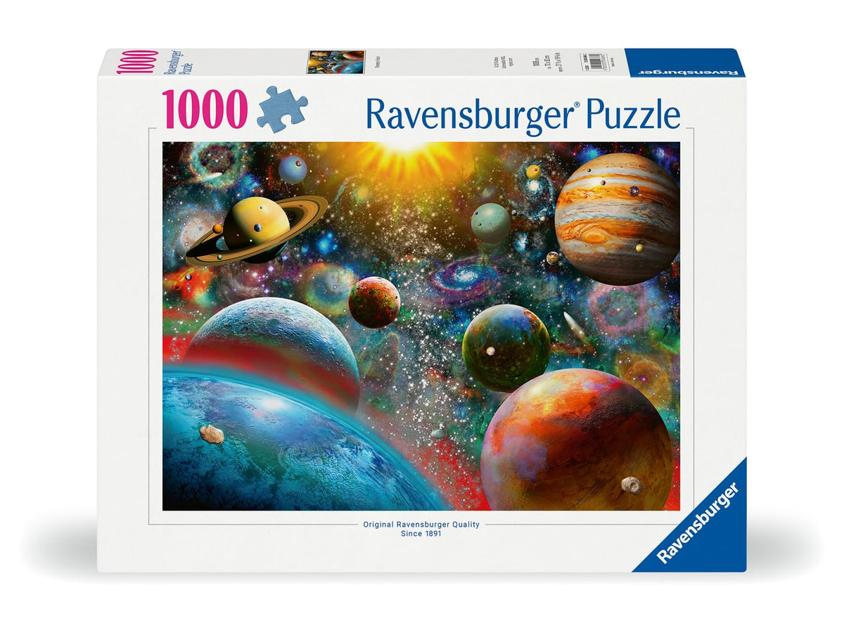 Ravensburger Planetary Vision pieces close-up showing precise interlocking and rich color depth.