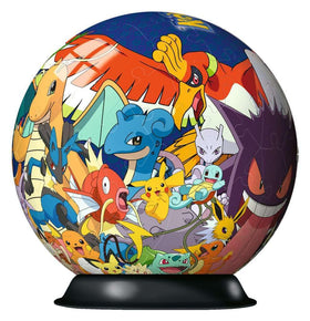 Completed 13 cm Ravensburger Pokemon 3D Ball ready to admire on your desk.