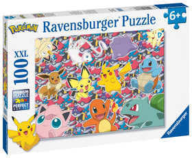 Ravensburger Pokemon 100-piece XL forest background image aids recognition and memory.