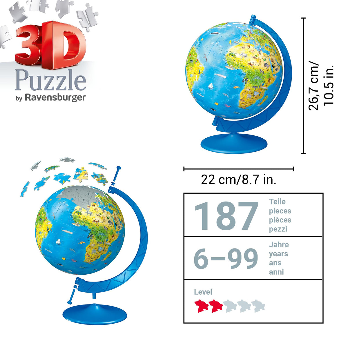 Ravensburger precision-fit puzzle pieces create a seamless build