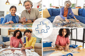 Ravensburger premium matte finish reduces glare for comfortable puzzling experiences.