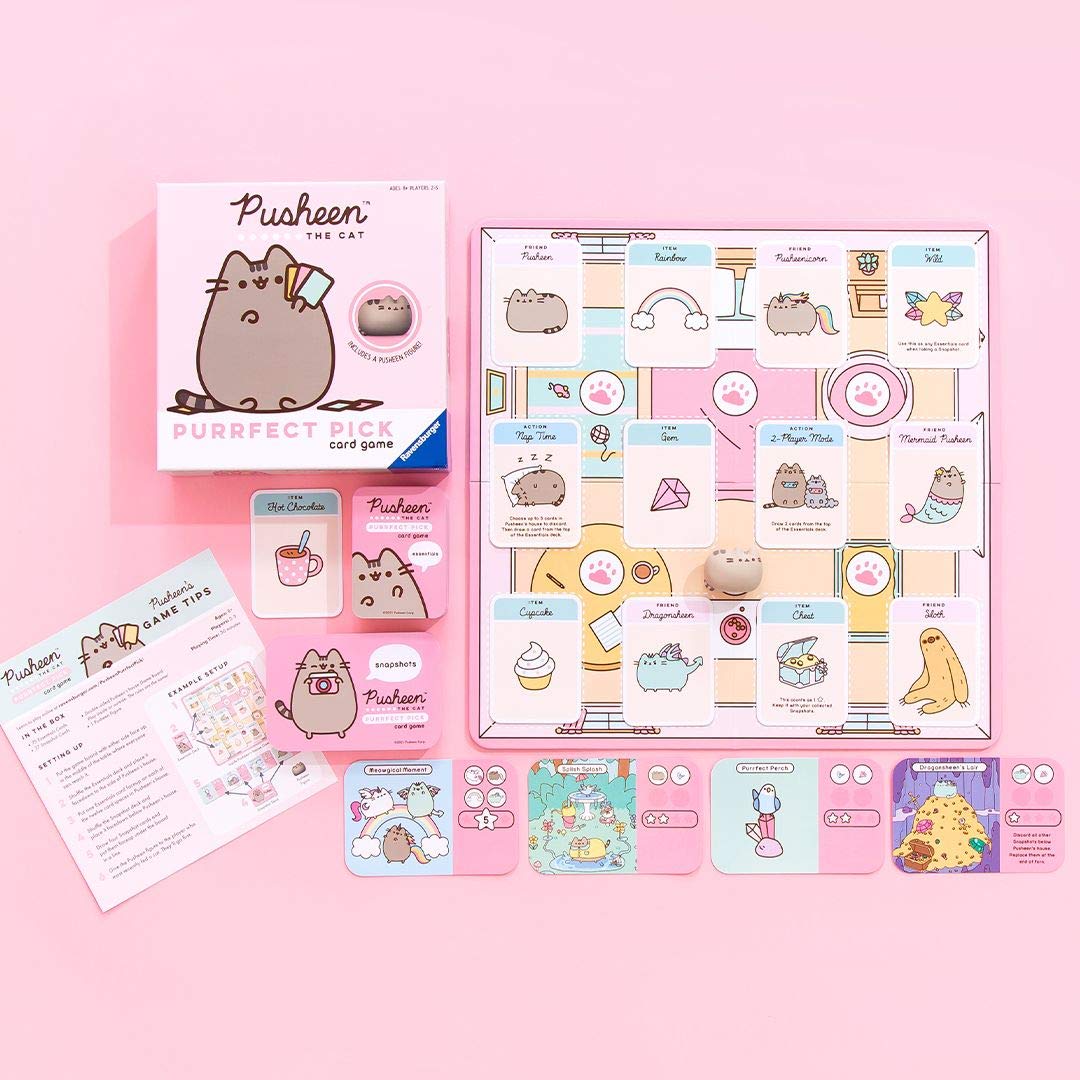 Ravensburger Pusheen Purrfect Pick house scene highlights cozy corners.