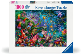Ravensburger Rainbow Reverie dragonflies among glowing flowers for calming, concentration-friendly puzzling