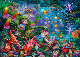 Ravensburger Rainbow Reverie full puzzle image for mindful relaxation and immersive focus