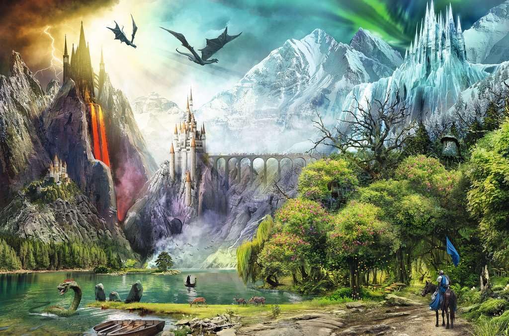 Ravensburger Reign of Dragons 3000-piece puzzle castle focus: strategic family-friendly challenge