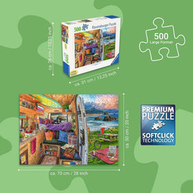 Ravensburger Rig Views cozy RV setup image; perfect for family puzzle nights