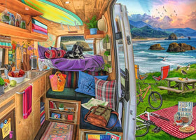 Ravensburger Rig Views panoramic van life scene; enhances focus and unplugged recreation