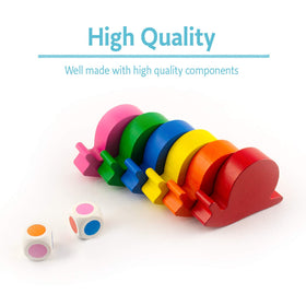 Ravensburger Snail's Pace Race dice help kids practice counting and turn-taking.