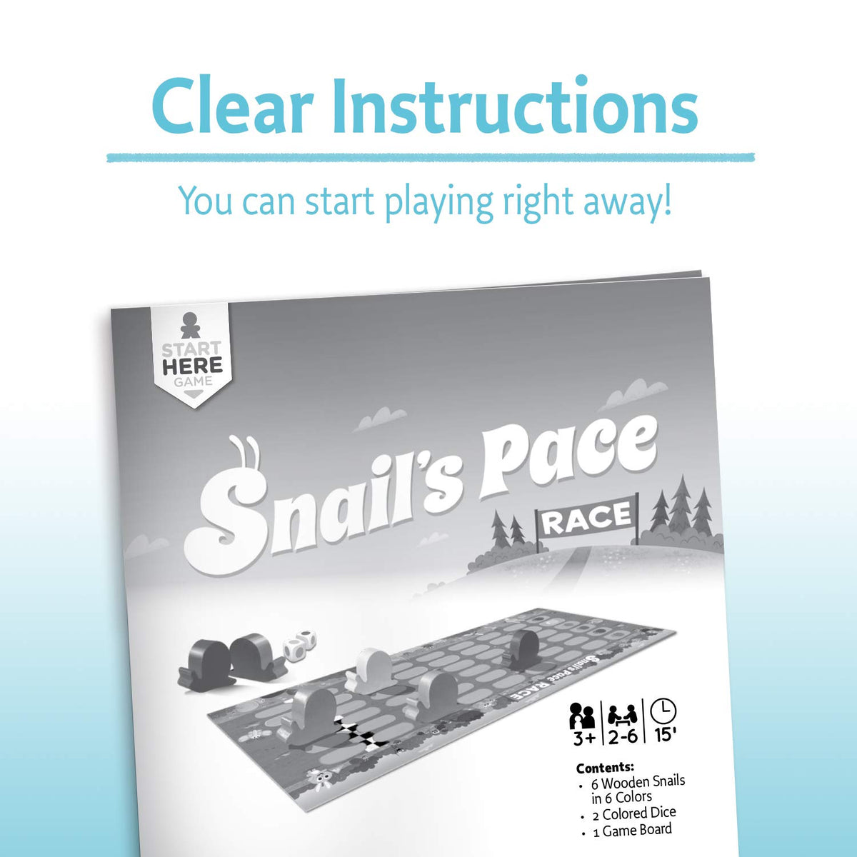 Ravensburger Snail's Pace Race pieces race along a bright board.