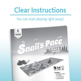 Ravensburger Snail's Pace Race pieces race along a bright board.