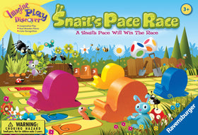 Ravensburger Snail's Pace Race wooden snails invite tactile play and fine motor exploration.
