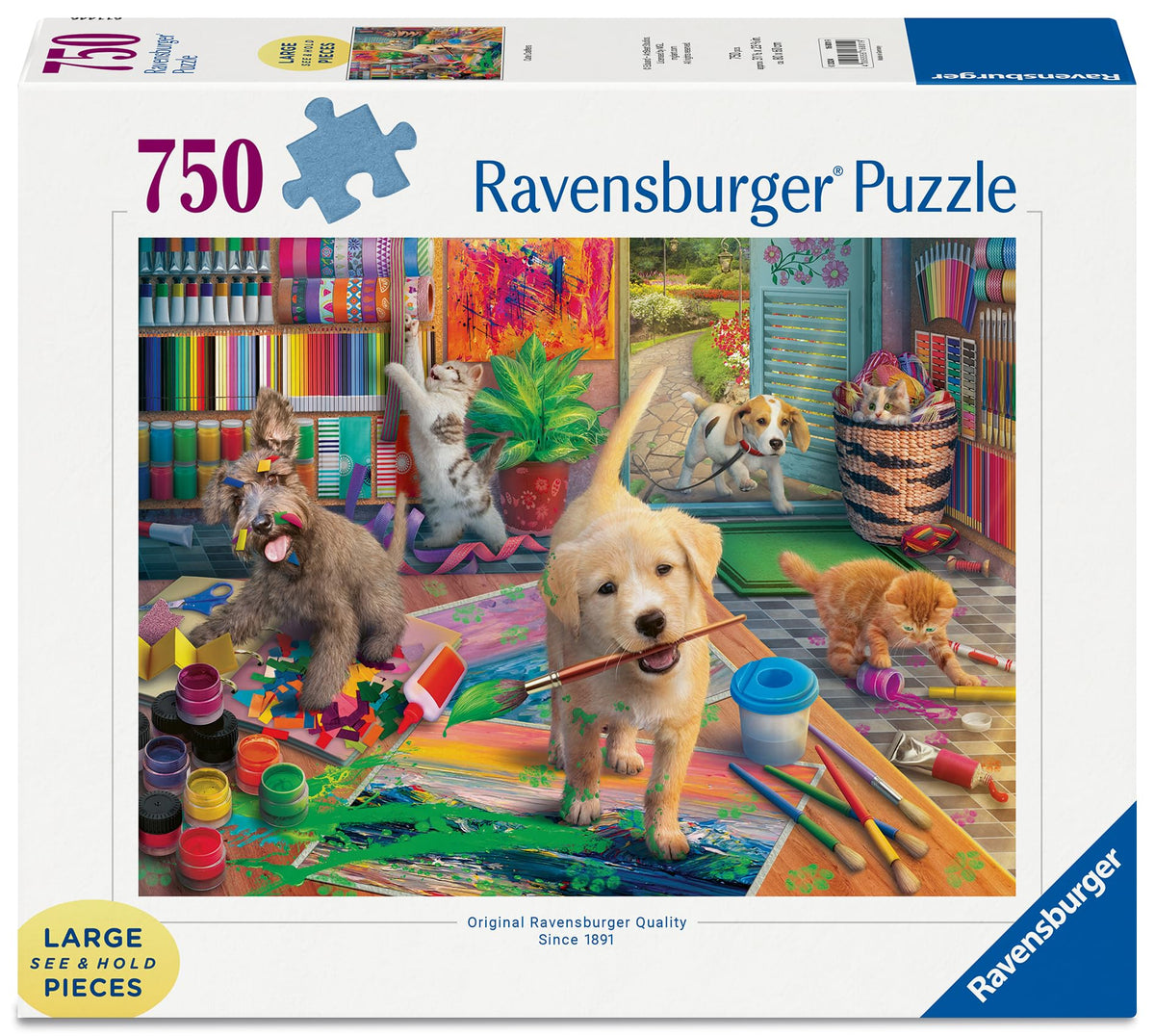 Ravensburger Softclick technology interlock close-up showing precise piece fit.